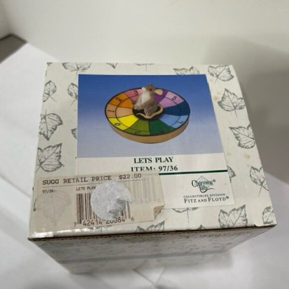 Charming Tails LETS PLAY Member Exclusive Mouse on Roulette Wheel #97/36 MIB - Picture 4 of 5